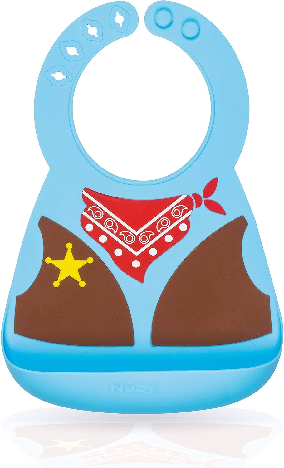 Nûby Silicone Bib with Cowboy Designs
