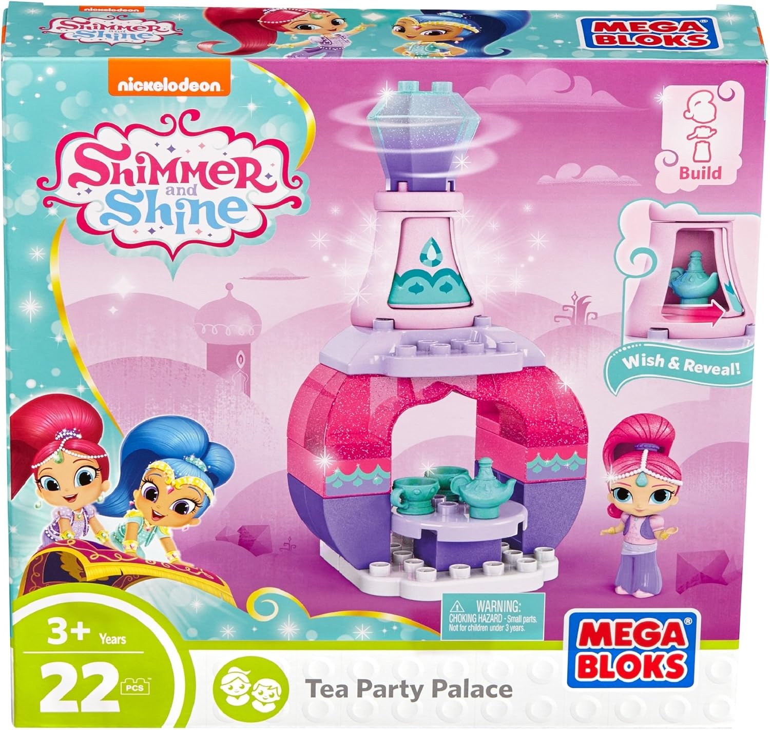 Mega Bloks Shimmer and Shine Genie Palace Bottle Shimmer Tea Party Building Set