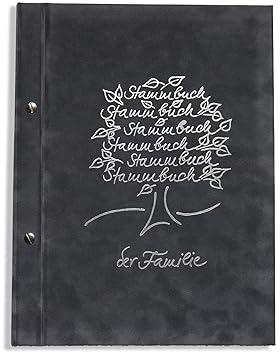 A4 Stammbuch grau Breris Hochzeit Familienstammbuch Stammbuch der Familie incl. 11 Leerhüllen