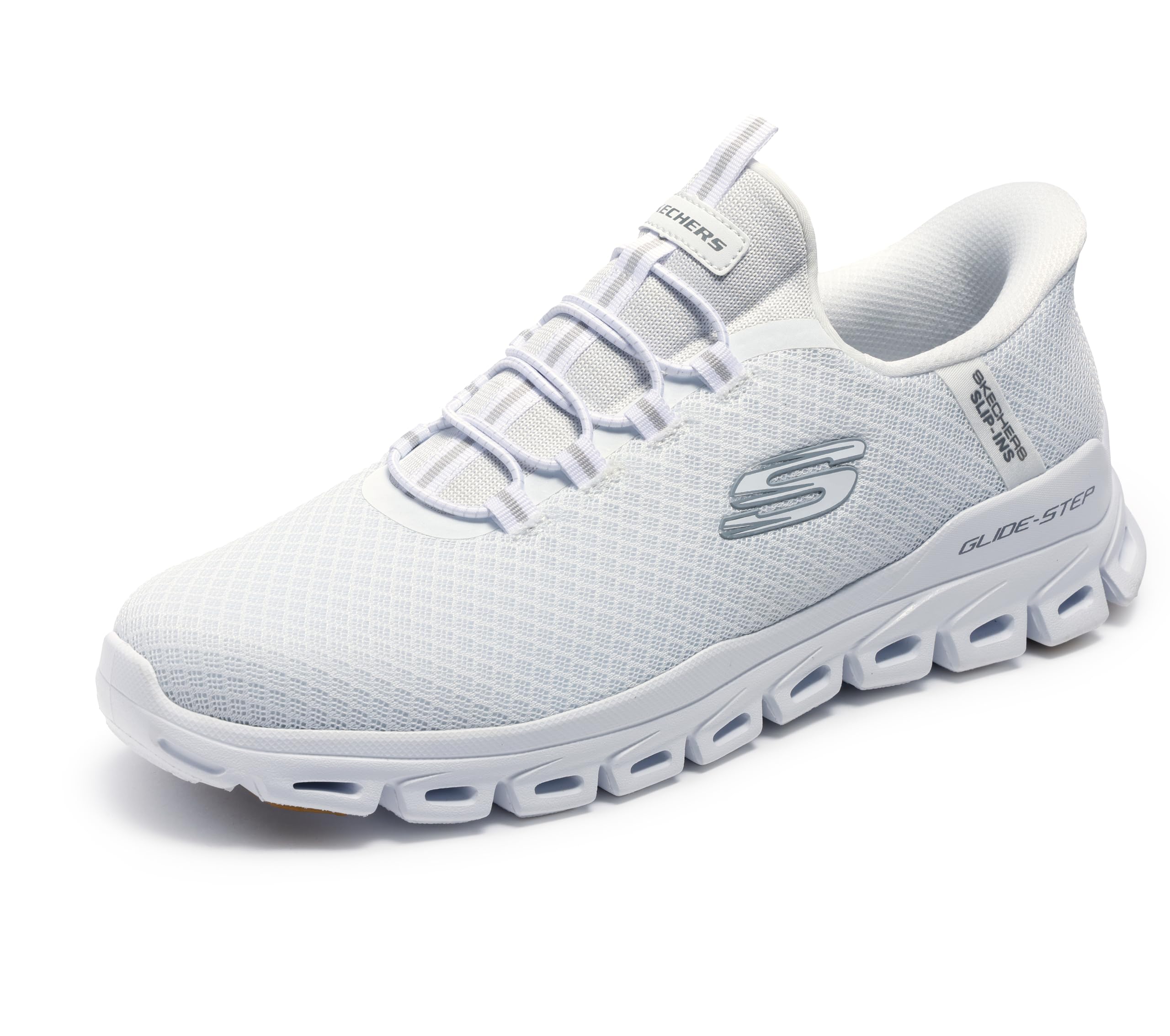 Skechers Men's Glide-Step Noxus Hands Free Slip-in Sneaker,White,7.5 Image