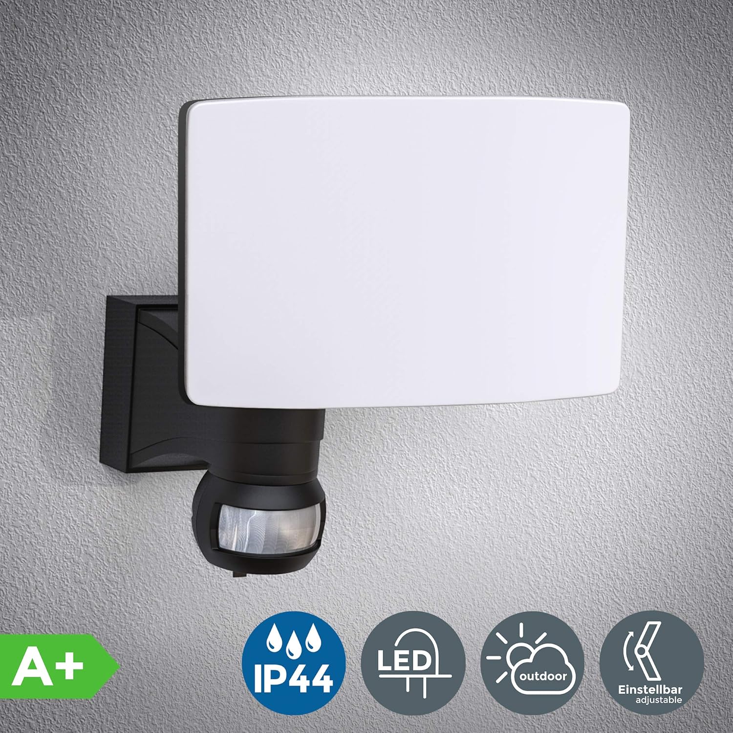 Faro LED esterno con sensore di movimento e crepuscolare, luce bianca