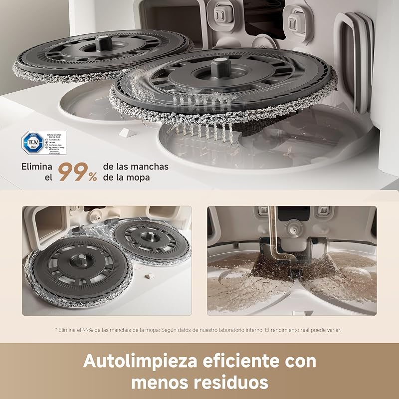 Kit de aspirador e esfregão L10s Ultra Gen 3, sucção de 25.000Pa, escova lateral e esfregão extensível, dryboard AceClean e esfregão automático auto-limpeza, secagem a ar quente