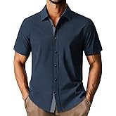 PJ PAUL JONES Men's Short Sleeve Button Down Casual Dress Shirt