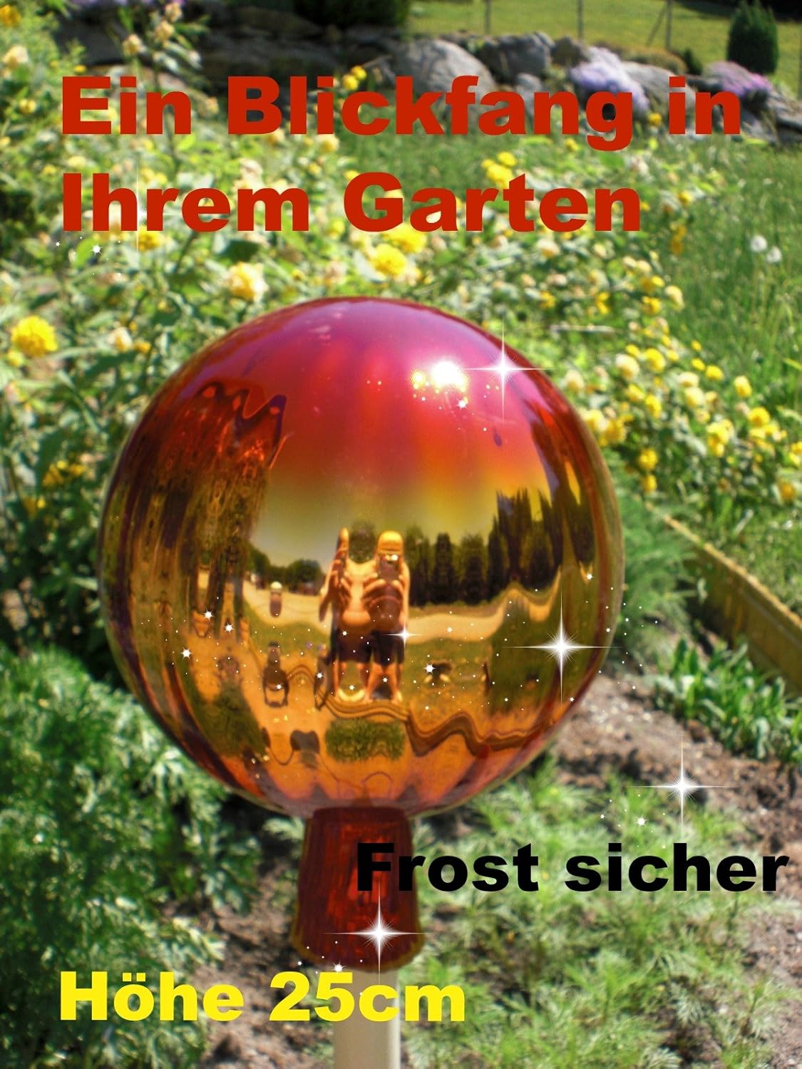 Gartenkugel (R26) Rosenkugel Gartenkugeln Rosenkugeln Glas 25 cm groß
