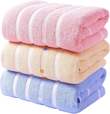Amazon バスシート 高級バスタオル100 コットン 高吸収性の超ソフトエクストラ大きい浴室シート 3ピースバスシート27 X 55インチ バスタオル バスタオル ホーム キッチン オンライン通販