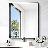 Black Bathroom Mirror, 30x36 Inch Rectangular Framed Mirror, Large Wall Mounted Bathroom Vanity Mirror Over Sink for Bedroom,Restroom, Living Room, Hangs Vertically or Horizontally