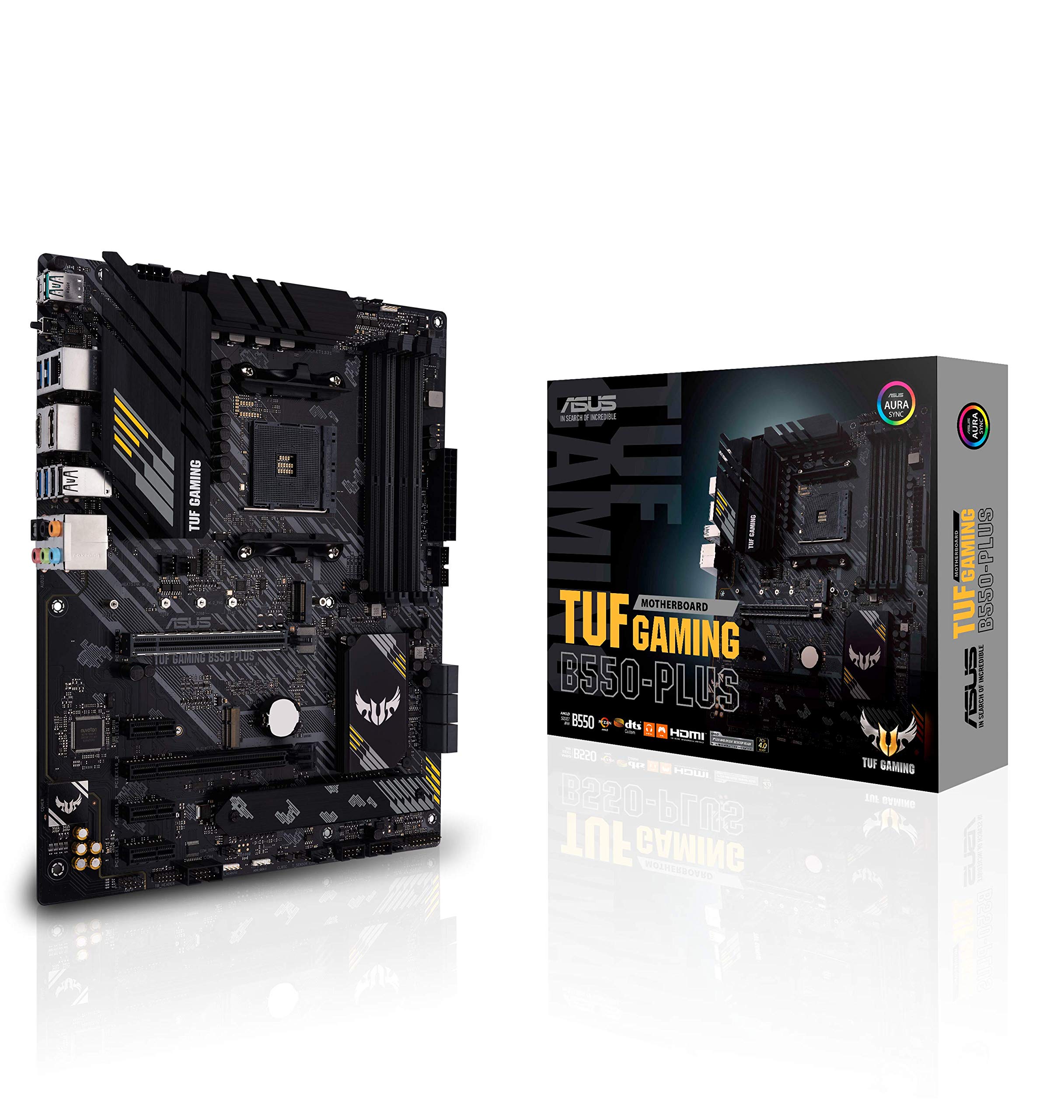 ASUS TUF Gaming B650-PLUS Mainboard Sockel AMD AM5 (Ryzen 7000, ATX, PCIe 5.0, DDR5-Speicher, 14 Power Stages, USB 3.2 Gen 2x2 Typ-C, 2.5G Ethernet, Aura Sync) 7