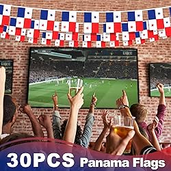 Panama String Flag Pennant Banner, Small Mini