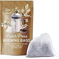 The Original French Press Brewing Bags - 50 Easy Fill Fine Mesh Disposable Coffee Filters For Your French Press Coffee…