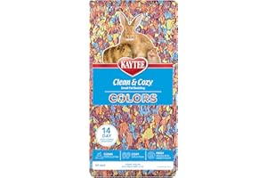 Kaytee Clean & Cozy Colors, Small Animal Bedding with Extreme Odor Control, Kaleidoscope, 24.6 Liters