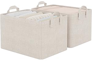 StorageWorks Fabric Storage Bins, Large Closet Organizers and Storage for Clothes, Storage Baskets for Shelves, Linen Storage