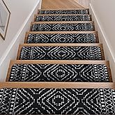OJIA Boho Stair Treads Non-Slip Stair Runners for Wooden Steps 15PC 30