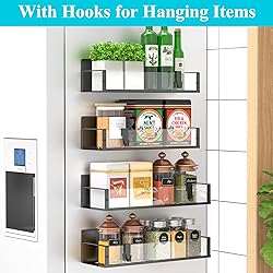 HuggieGems 4 Pack Magnetic Spice Storage Rack