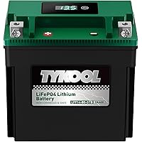 TYKOOL YTX14-BS-STD Lithium LiFePO4 Motorcycle Battery,12.8V 8Ah,400CCA,Built in BMS,Powersports Battery,for ATV,UTV,Jet Ski,
