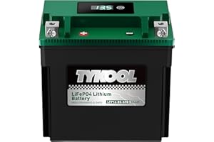 TYKOOL YTX14-BS-STD 400 CCA,Lithium LiFePO4 12v Motorcycle Battery,ATV Battery,2X Cranking Amps,Digital Readout for SOC,Comptitable for ATV, Honda UTV,Yamaha Snowmobile