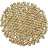 Novani Rhinestones Flatback Rhinestones Glass Gems Stones Jewels Round Gemstones Non-Hotfix Crystal for Crafts,SS20,1440 Pieces,Gold