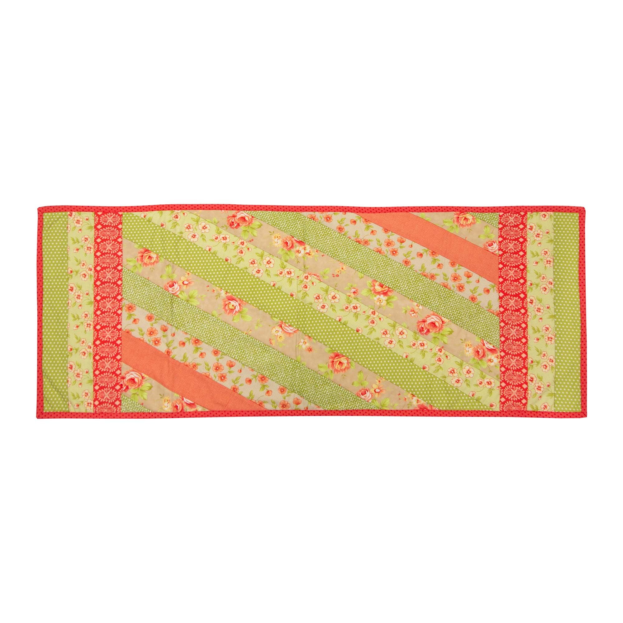 June Tailor Jt-1494 Quilt as You Go Table Runner - Jakarta Design, Natural, 15.5" x 41"