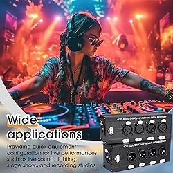 Copkim 10 Pack 4 Channel 3 Pin Multi Network XLR