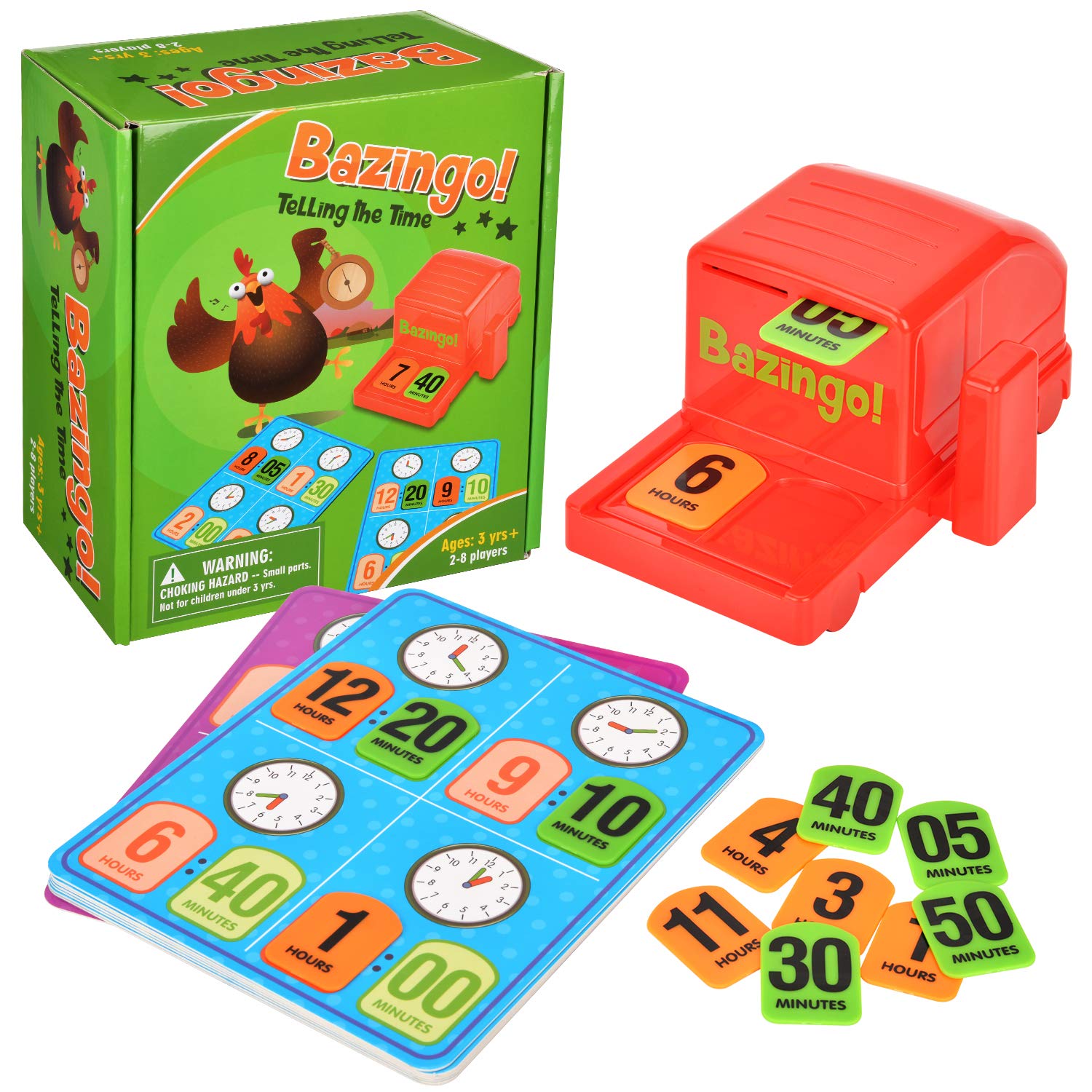 Familienspiel Fur Kinder Erwachsene Ab 3 Jahren Wesimplelife Bazingo Bingo Spiele Fruhe Lernspiele Spielzeug Uhr Lernen Spielzeug Partyspiel Fur Kindergeburtstage Gesellschafts 2 8 Spieler Bingo