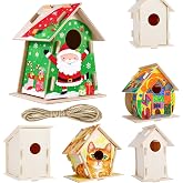 ILHSTY 18 Pack Large Paintable DIY Wooden Bird Houses Kits for Kids, Kids Crafts Wood Houses for Crafts Class Parties Birthday, DIY Crafts and Art Birdhouse Kits for Children to Build and Design（18）