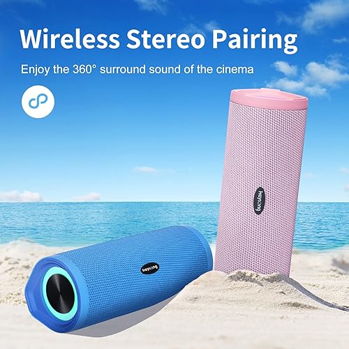 HEYSONG Portable Bluetooth Speaker, Waterproof Wireless Shower