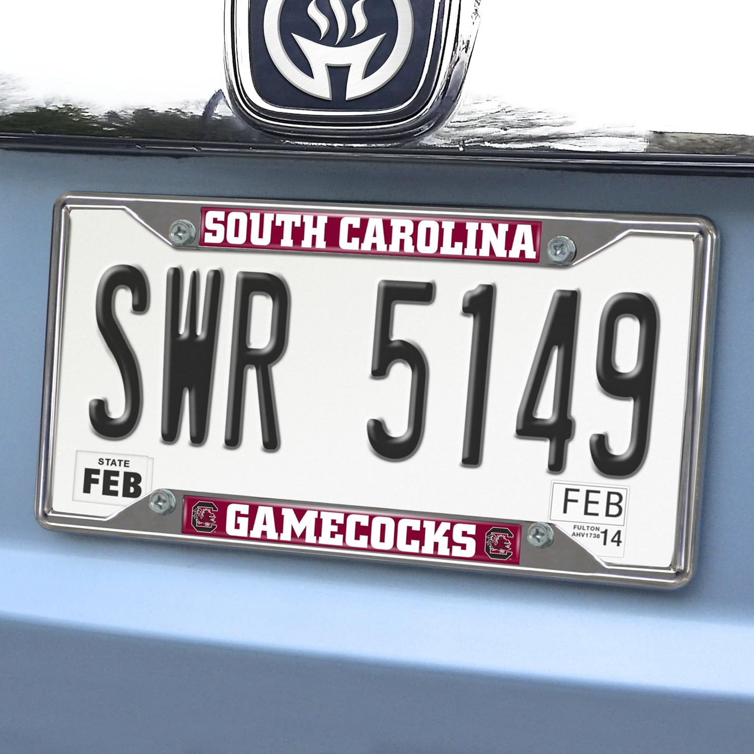 FANMATS14928NCAA University of South Carolina Gamecocks Chrome License Plate Frame