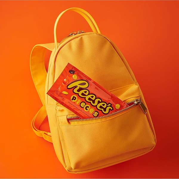 REESE’S PIECES PEANUT BUTTER IN A CRUNCHY SHELL, CANDY BAGS, 1.53 OZ (18 COUNT)