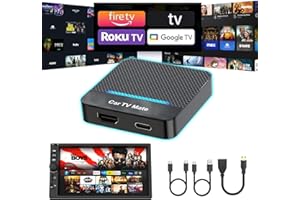 MTAKYA Car TV Mate Pro & Wireless CarPlay HDMI Multimedia Adapter for OEM Wired CarPlay Cars, Fire TV Stick Converter for Screen Throwers/Game Machine/Set-top Box, CarPlay TV Adapter for Phone&HDMI