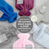 Revitale Luxury 2 Litre Hot Water Bottle with Soft Faux Fur Cover Plum view 5