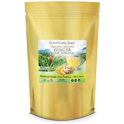 Organic Ginger Root Powder 1 lb, Aromatic, Freshly Harvested Raw Spice for Health, Baking, Beauty, Cooking