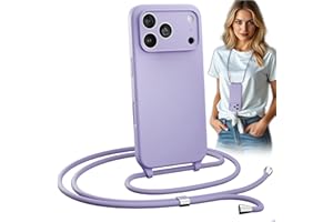 Blaspins Crossbody Lanyard Strap Case for iPhone 17 Pro Max, Hands-Free Neck Cross Body Wrist Adjustable Rope Removable Drop 