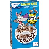 Cookie Crisp Chocolate Chip Cookie Breakfast Cereal, Family Size, 18.3 oz | 14g Whole Grain per Serving, 12 Vitamins &amp; Minerals, Good Source of Calcium, Mini Cookie-Shaped Pieces