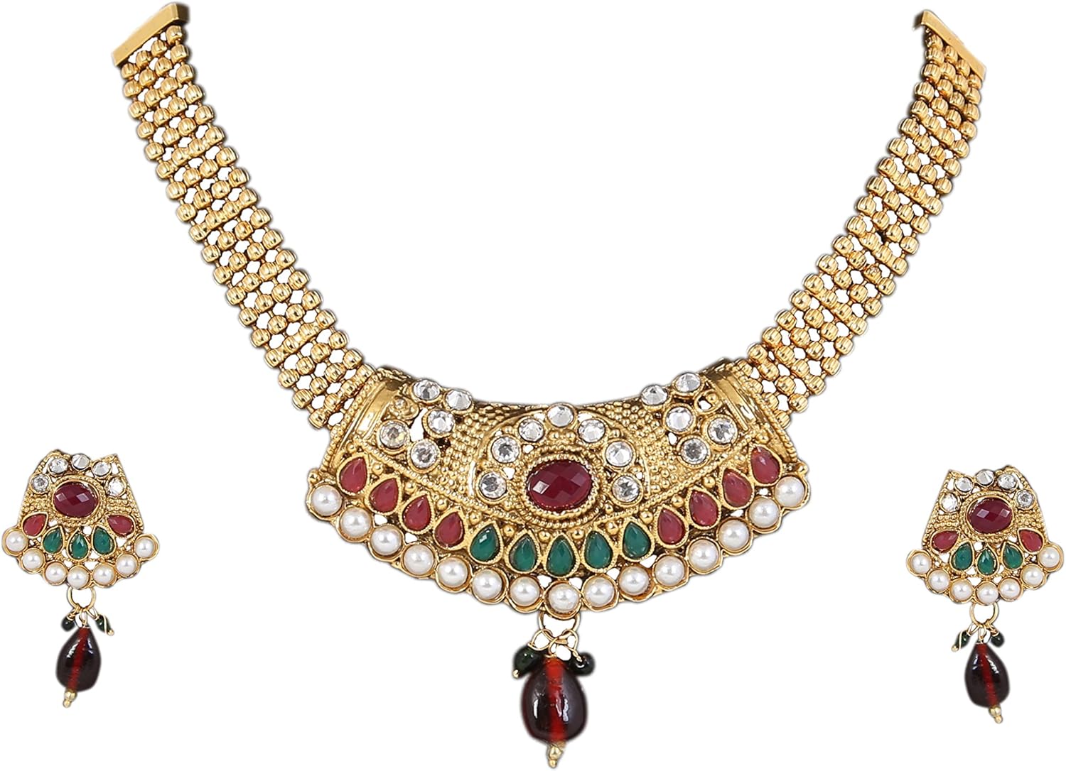 Diva Jewels Elegant Necklace Set with Matching Earrings