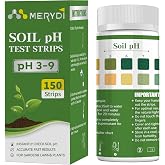 Soil pH Test Kit,150 Test Strips(3-9 Range) for Testing Garden | Lawn,Vegetable Flower Beds,Gardening Dirt Yard,Quick Easy Soil pH Monitoring for Indoor Outdoor Plants