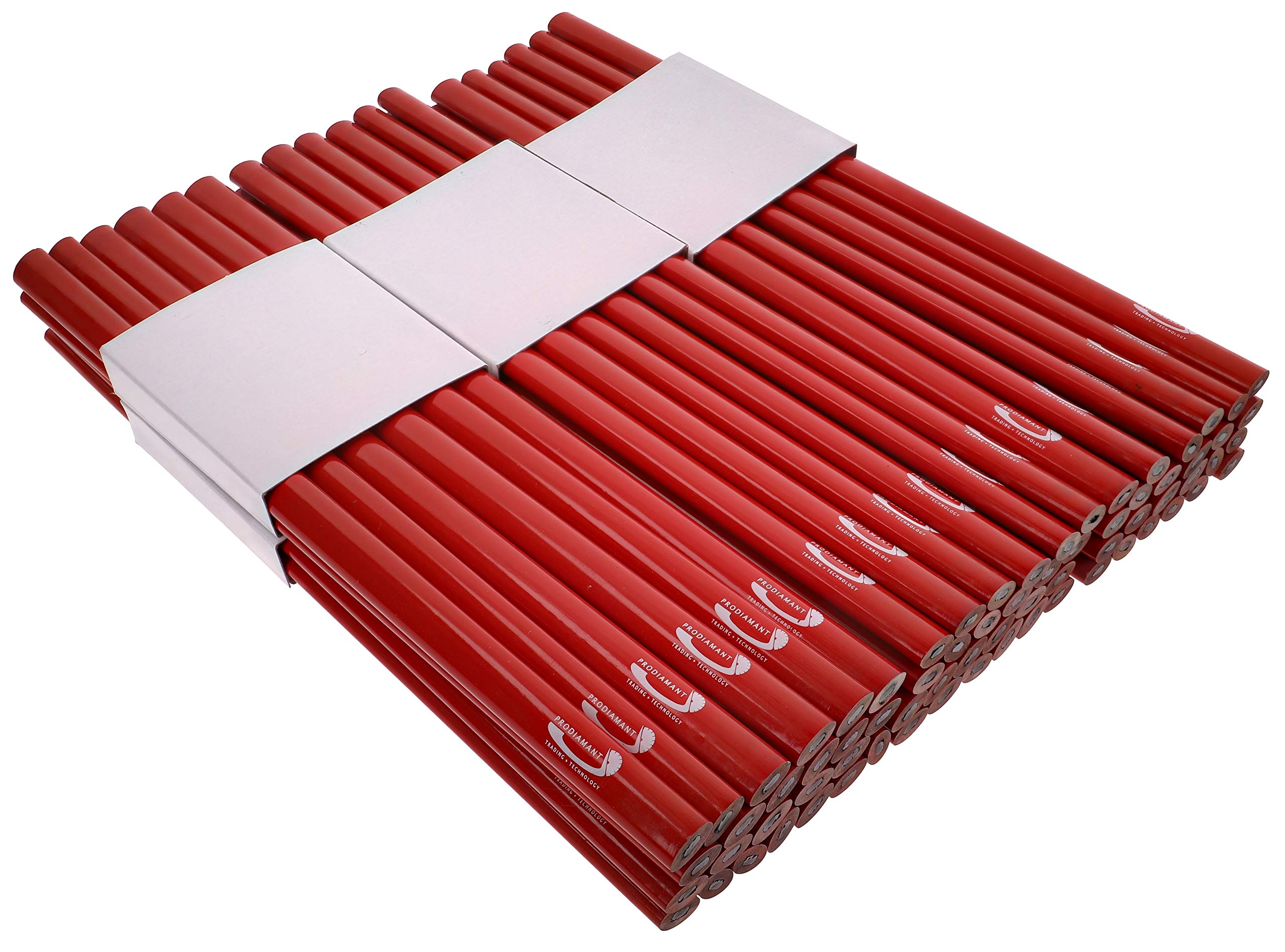 PRODIAMANT Carpenter's pencil, oval, 250 mm long, the perfect pencil for industry and crafts (72 pieces)