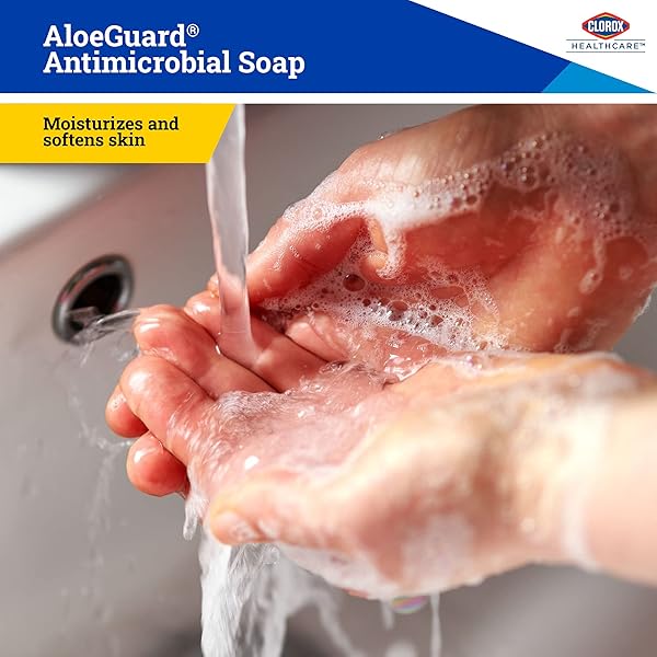 CLOROX HEALTHCARE ALOEGUARD SOAP 4 OUNCES MINI HAND SOAP FOR CLEAN HANDS ON THE GO, ALOE VERA INFUSED HAND SOAP FOR EVERYDAY USE TO KEEP HANDS CLEAN, 4 OZ HANDSOAP