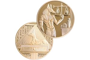 GIMILANG Egypt Death Protector Anubis Challenge Coin Egyptian Guardian of Death Coin