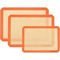 Silicone Baking Mats - Nonstick Large Baking Mat Set of 3-2 Half Sheets Mats (11 5/8" x 16 1/2") + 1 Quarter Sheets…