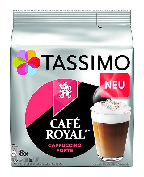 Tassimo Café Royal Cappuccino Forte, Kaffeespezialität Kapseln (5 x 8 Getränke), 5er Pack (5 x 262 g)