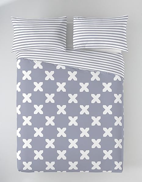 Munich EVO Grey Funda Nórdica, Algodón, Gris, 90 cm: Amazon.es: Hogar