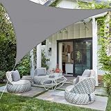 HEYOMART 3x3x3m Triangle Sun Shade Sail UV Protection 98% Waterproof Grey view 4