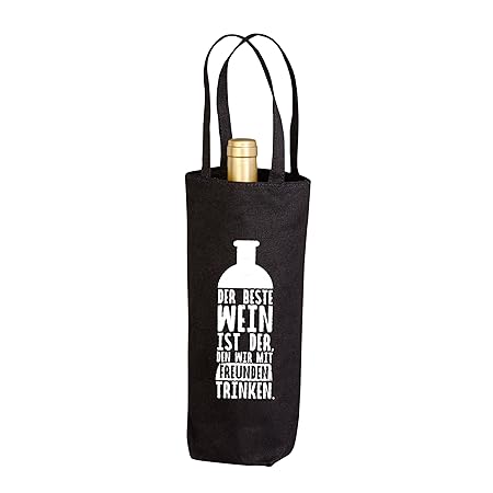 VISUAL STATEMENTS Beutel, eine Tasche für Flaschen – Der beste Wein ist der, den wir mit Freunden trinken