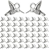 Framendino, Mini Hummingbird Charms Small Bird Pendant Beads Hummingbird Enamel Pendants for DIY Keychain Necklace
