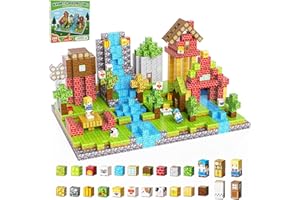 Fitrobust 200PCS Magnetic Building Blocks Set, Magnetic Tiles Kids Build Cubes STEM Game Toys, Build Forest World Set, Christmas Birthday Gifts for Boys & Girls Age 3 4 5 6 7 8 9 10, 0.8 in Size