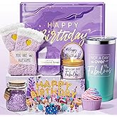 Birthday Gifts for Women Friendship, Lavender Relaxing Spa Gifts Basket Set for Women, Self Care Gifts Unique Happy Birthday Gifts Idea for Mom Her Best Friends Sister Wife Girlfriend Coworker Teacher
