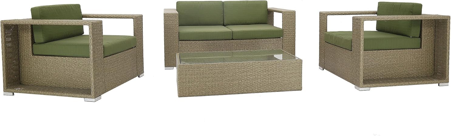 Amazon Com Baner Garden N253 Four Piece Outdoor Patio Aluminum