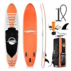 SereneLife Inflatable Stand Up Paddle Board with
