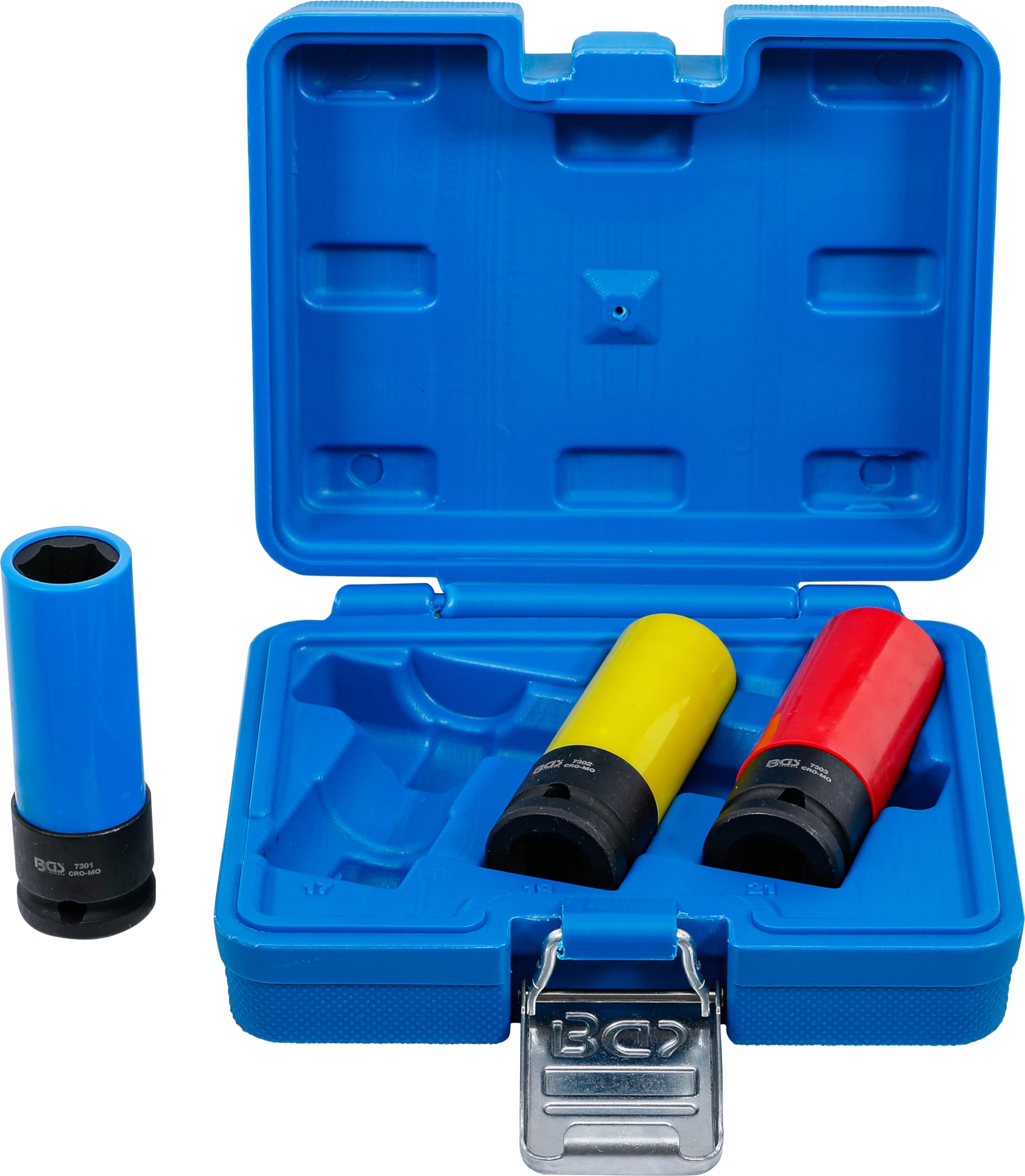 BGS 7300 | Protective Impact Socket Set | 12.5 mm (1/2") Drive | 17 / 19 / 21 mm | 3 pcs.