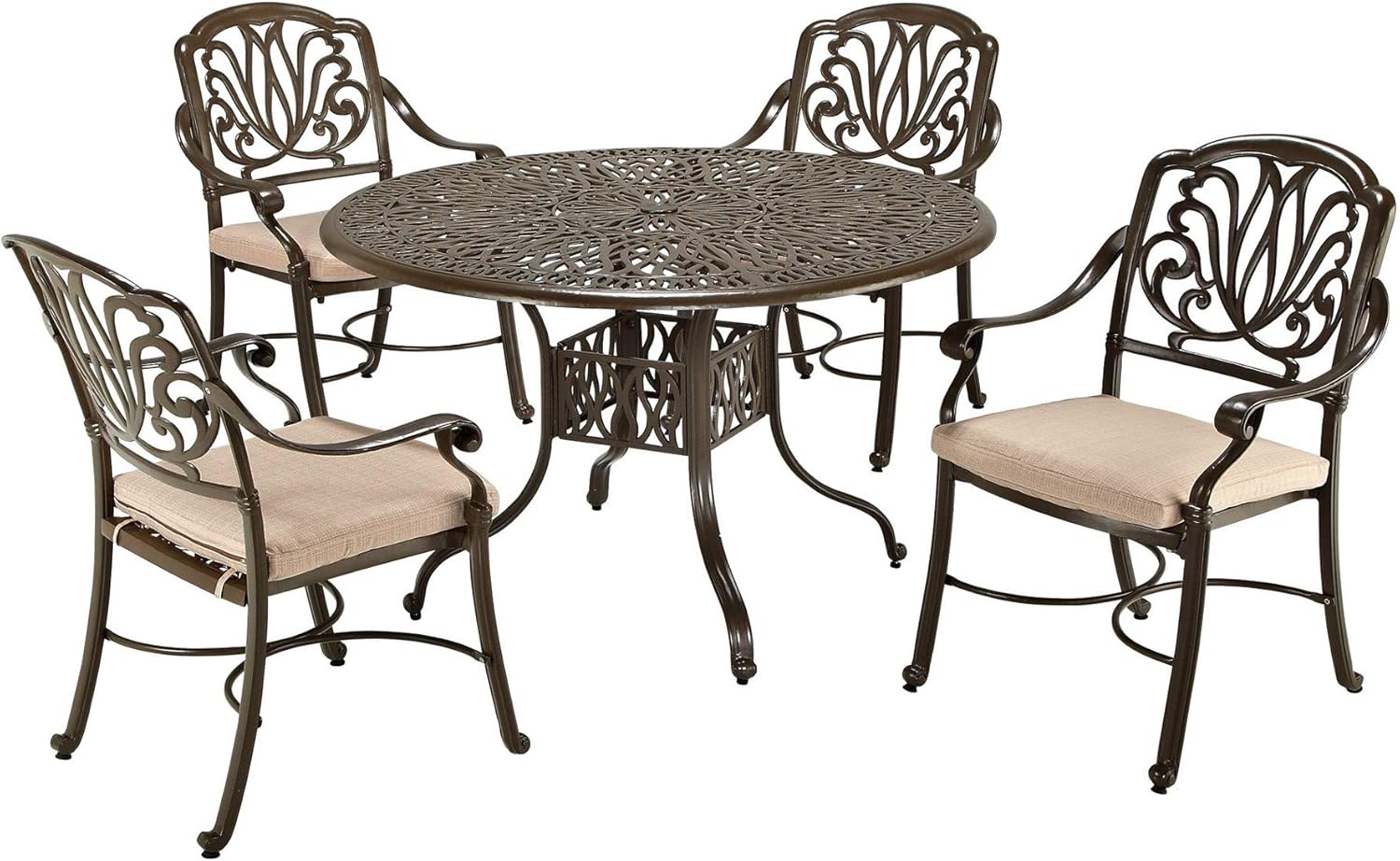 homestyles 6659-32 Outdoor Dining Table, 48Lx48Dx29H, Taupe : Garden & Outdoor