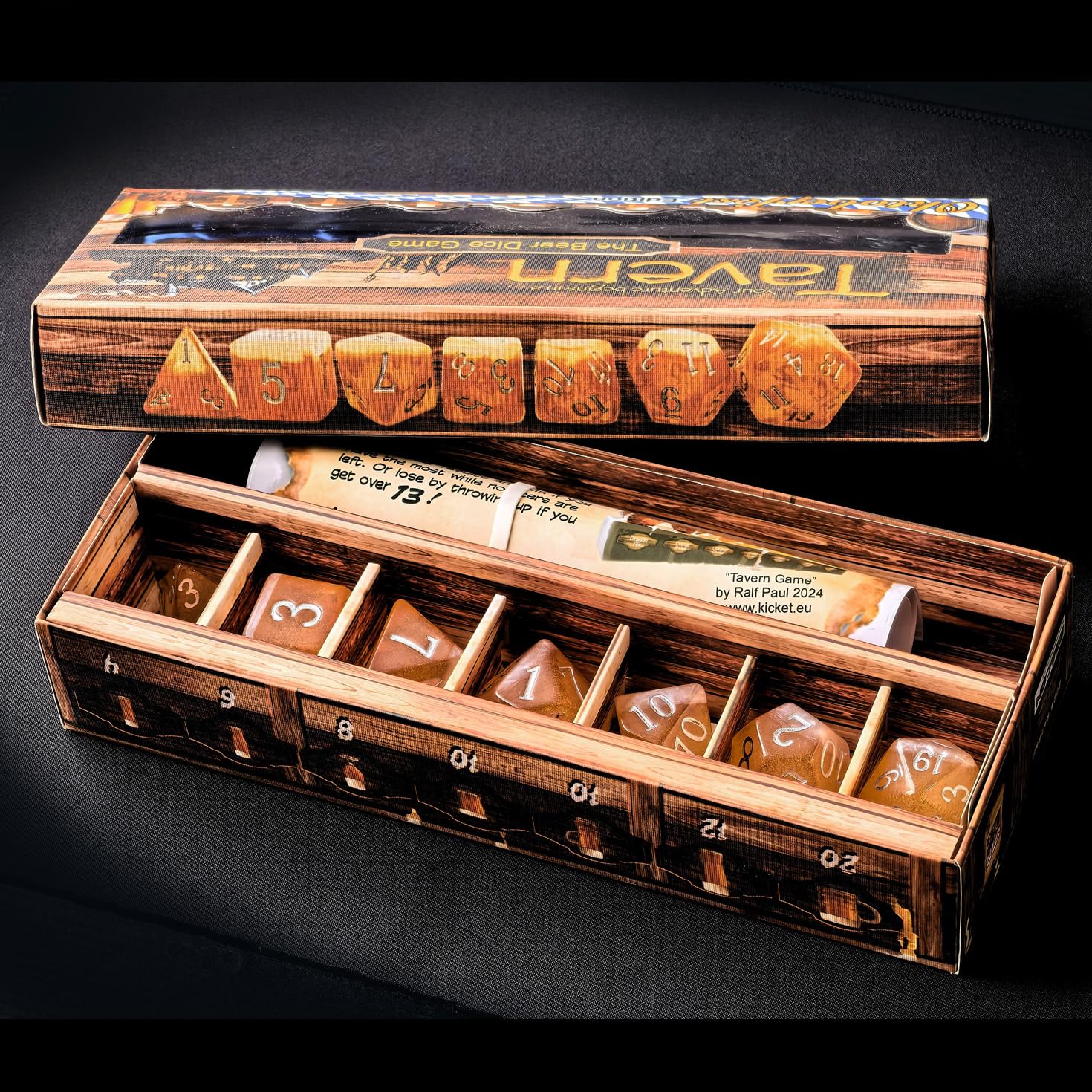 The Tavern Drinking Game, Novelty Polyhedral Beer Dice Set for Drinking Game (24MM Oktoberfest Set) — image 1